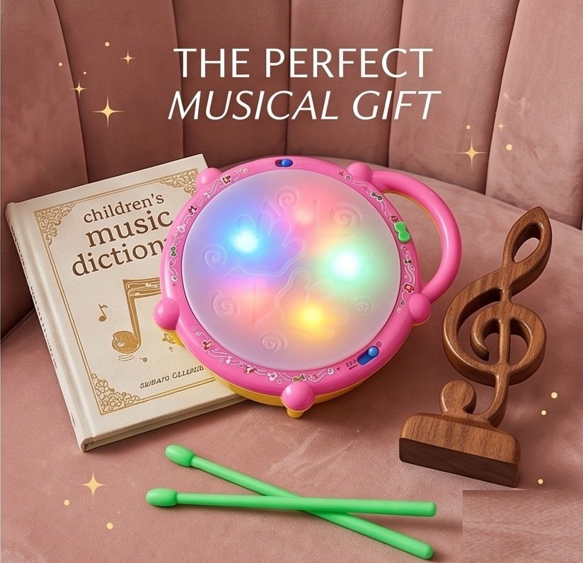 Musical Drum Toy for Kids Flash Drum Toyset for Kids, Boys and babies with 2 Mallets Xylophone