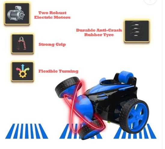 Rechargeable 360° Rotating & Rolling Stunt Car for Kids